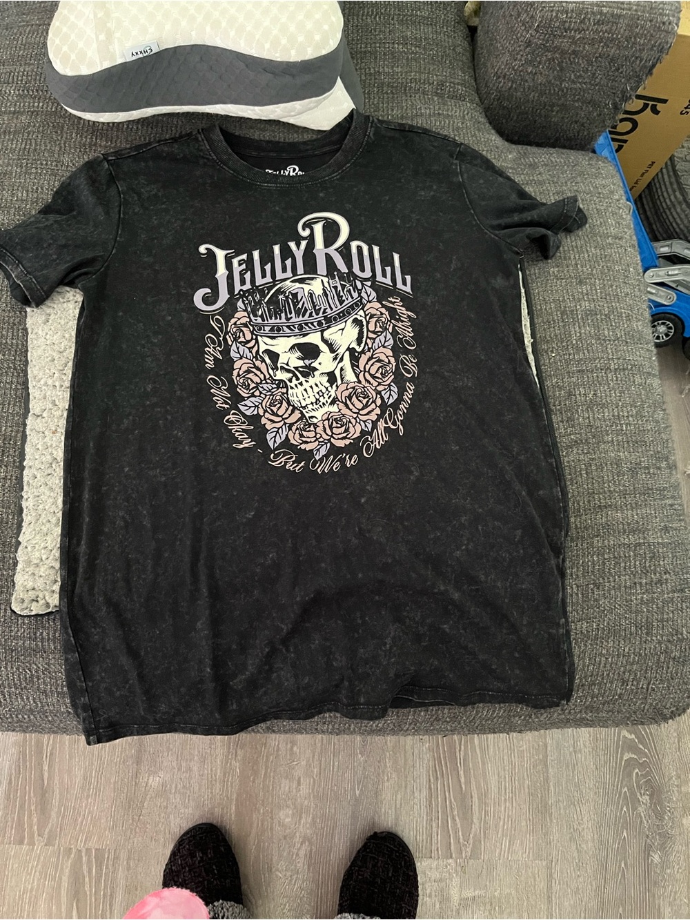 Maurices Black Jelly Roll Skull Graphic Tee